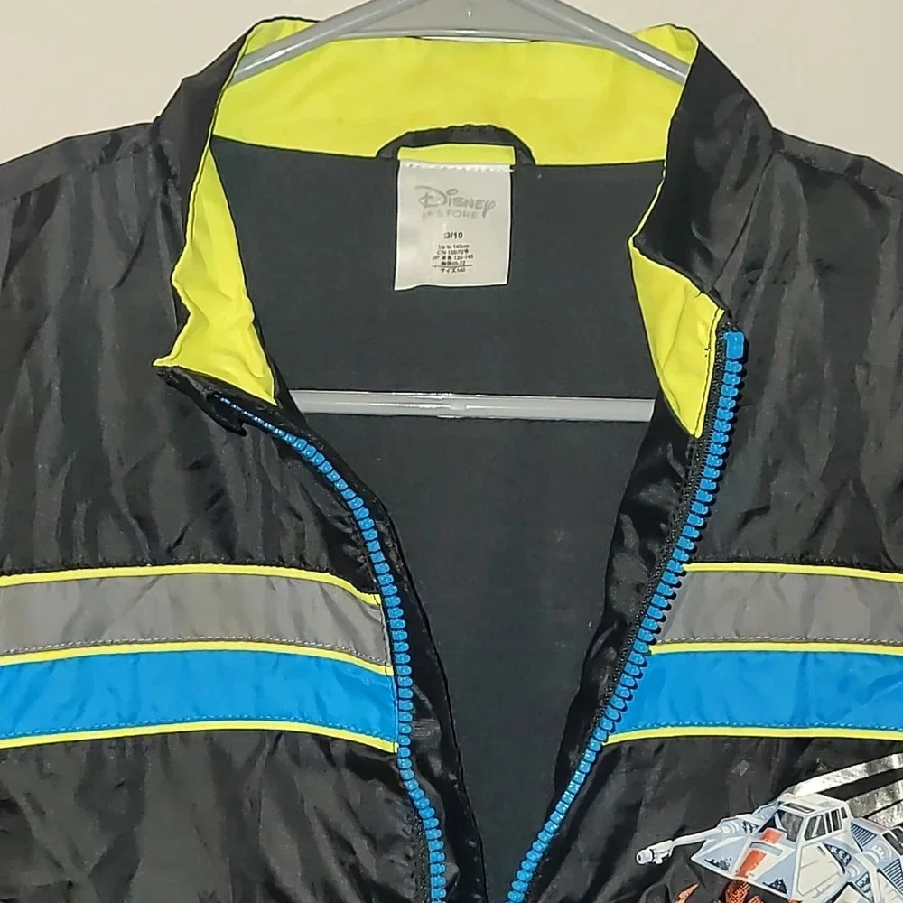 Disney Store Star Wars boys zip-up raincoat Darth Vader embroidery black LOT G - Picture 6 of 14